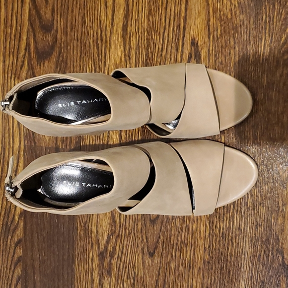 Elie Tahari open toe stiletto ankle boots - Picture 3 of 4